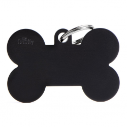 Penning dubbelzijdig Hond XL Bone Black