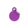 Penning dubbelzijdig Hond Small Purple Circle