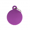 Penning dubbelzijdig Hond Big Purple Circle