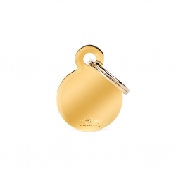 Penning dubbelzijdig Hond Small Gold Circle