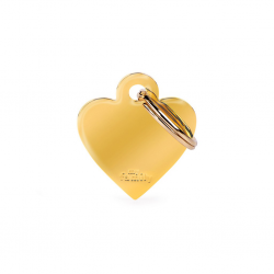 Penning dubbelzijdig Hond Small Gold Heart