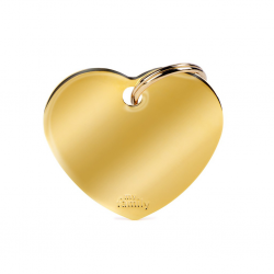Penning dubbelzijdig Hond Big Gold Heart