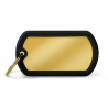 Penning dubbelzijdig Hond Gold Plated Met Black Rubber