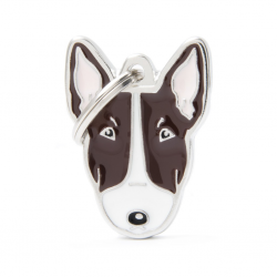 Penning enkelzijdig Hond Brown & White Bull Terrier