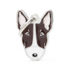 Penning enkelzijdig Hond Brown & White Bull Terrier