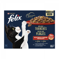 Felix Heerlijke Plakjes Farm Selectie in Gelei 12x85gr