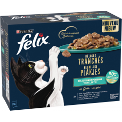 Felix Heerlijke Plakjes Vis Selectie in Gelei 12x85gr