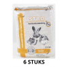 Stro geperst 2,5 kg -  6 stuks - voordeelverpakking - bodembedekking - konijn -  knaagdier