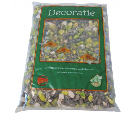 Decoratiegrind zwart/wit/groen Decoratiegrind zwart/wit/groen