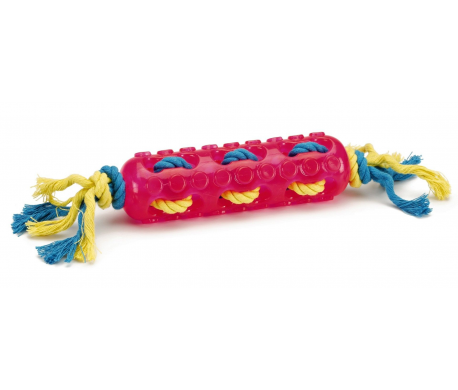 TPR Dog toy Stick met gevlochten touw TPR Dog toy Stick met gevlochten touw