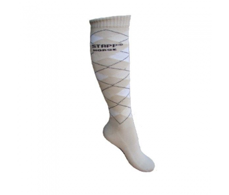 Sok Stapp Horse ruit - beige