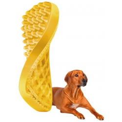 Pet+Me dog short hair brush (geel)