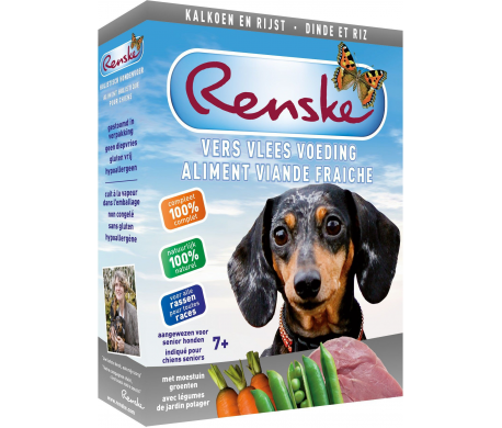 Renske Vers Vlees - Kalkoen Senior 7+ (graanvrij) 9+1 gratis Renske Vers Vlees - Kalkoen Senior 7+ (graanvrij) 9+1 gratis