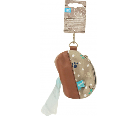 Lief! Poepzak Dispenser Bruin/Beige Lief! Poepzak Dispenser Bruin/Beige