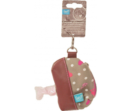 Lief! Poepzak Dispenser Bruin/Beige Lief! Poepzak Dispenser Bruin/Beige