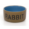 Stenen voerbak met opdruk 'rabbit'