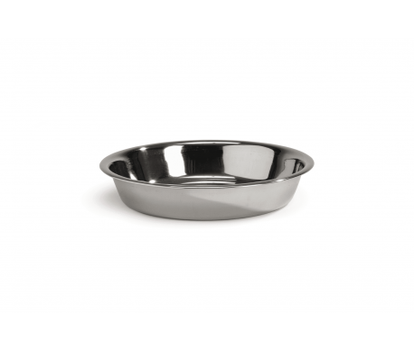 RVS puppy eet/drinkbakje, laag model RVS puppy eet/drinkbakje, laag model