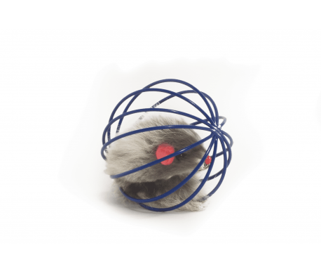 Draadspeelbal met pluche muis Draadspeelbal met pluche muis