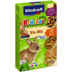 Vitakraft Kräcker Konijn 3 in 1 Bosbessen/Honing/Popcorn
