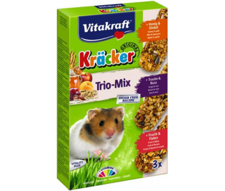 Vitakraft Kräcker Hamster 3 in 1 multivit/honing/fruit Vitakraft Kräcker Hamster 3 in 1 multivit/honing/fruit