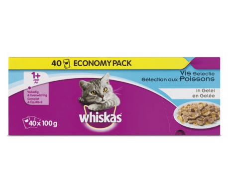 Whiskas Selectie in Gelei Multipack Vis Whiskas Selectie in Gelei Multipack Vis