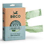 Beco Pets Poepzakjes met Handvatten Mint Geur 120 st