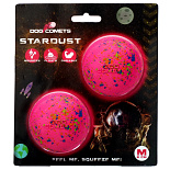 Dog Comets Ball stardust Roze M 2 st