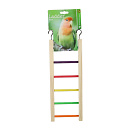 Vogelspeelgoed Ladder 6-Traps Gekleurd 37 cm