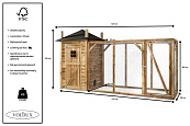 Voldux Kippen- of konijnenhok Hooiberg Eline XL