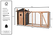 Voldux Kippen- of konijnenhok Hooiberg Mees XL