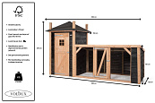 Voldux Kippen- of konijnenhok Hooiberg Gijs