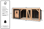 Voldux Kippen- of konijnenhok Milan XL