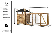 Voldux Kippen- of konijnenhok Hooiberg Loes XL