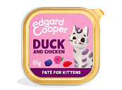 Edgard & Cooper kattenvoer Kitten Eend & Kip Paté 85 gr