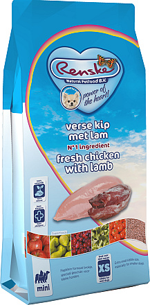 Renske hondenvoer Super Premium Mini kip & lam 2 kg
