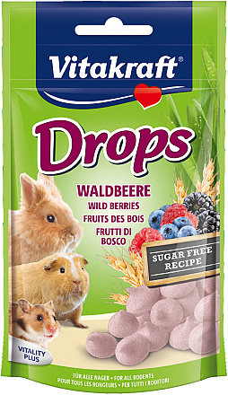 Vitakraft Drops bosbessen 75 gr