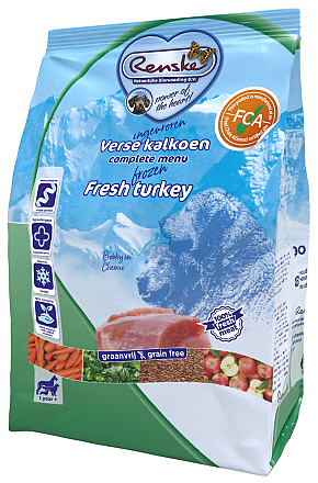 Renske hondenvoer Vers Ingevroren kalkoen 600 gr