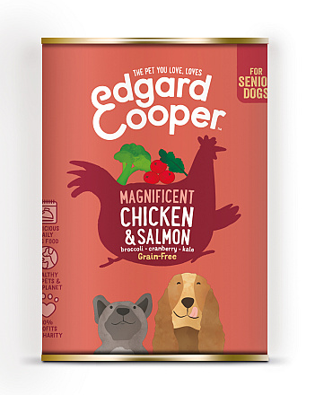 Edgard & Cooper hondenvoer Senior <br>kip en zalm 400 gr