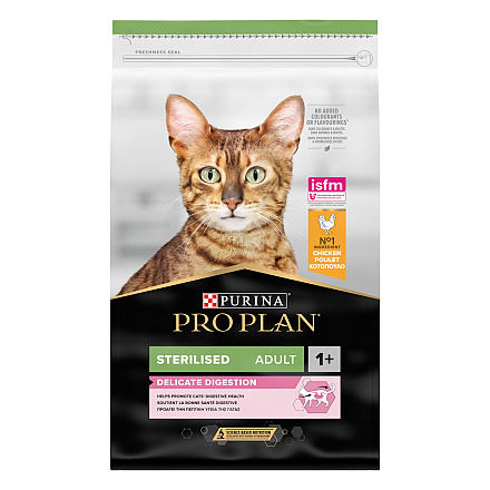 Pro Plan kattenvoer Sterilised Adult 1+ Kip 10 kg