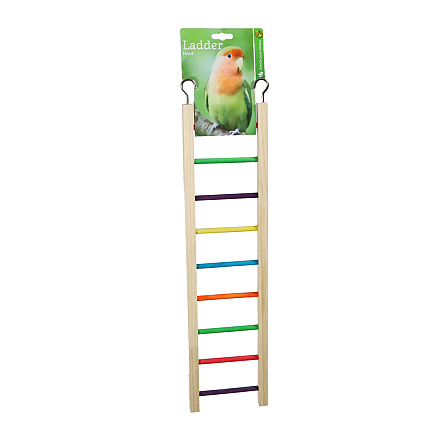 Vogelspeelgoed Ladder 9-Traps Gekleurd 54 cm