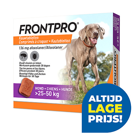 FRONTPRO Kauwtabletten Hond <br>XL 3 st