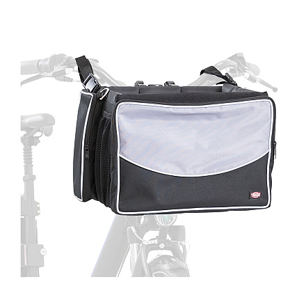 TRIXIE Fietstas voor aan Stuur Zwart/Grijs