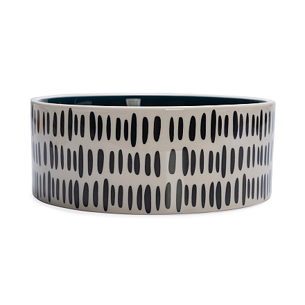 Beeztees Voer- en Drinkbak Jade Zwart/Wit 800 ml