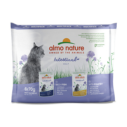 Almo Nature Kattenvoer Intestinal Help Vis&Gevogelte 6 x 70 gr