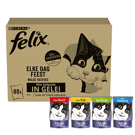 Felix Elke Dag Feest Mix Selectie in Gelei <br>80 x 85 gr