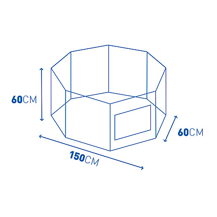 Duvo+ Puppyren met Deur, Net en Haken