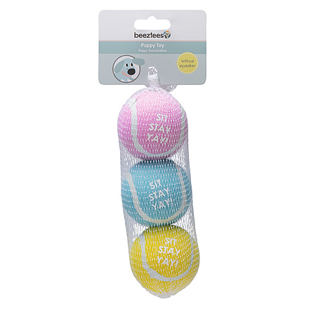 Beeztees Puppy Tennisballen 3 st