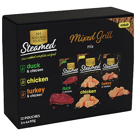 Natural Health Kattenvoer Steamed Poultry 12 x 85 gr