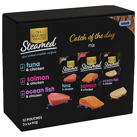 Natural Health Kattenvoer Steamed Fish 12 x 85 gr