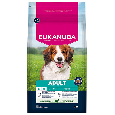 Eukanuba Hondenvoer Life Care Adult S/M Lamb & Rice 3 kg